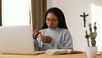 young-woman-being-spiritual-at-home